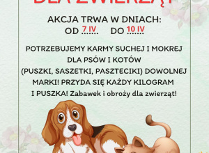 Wiosenna zbiórka dla zwierząt z schroniska