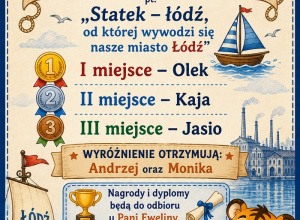 Rozstrzygniecie konkursu pt. "Statek - łódź, od której wywodzi się nasze miasto Łódź